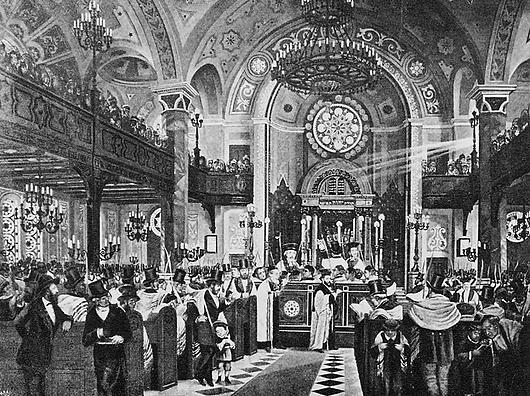 Laubhüttenfest in der Synagoge  Kohlhöfen (um 1890)